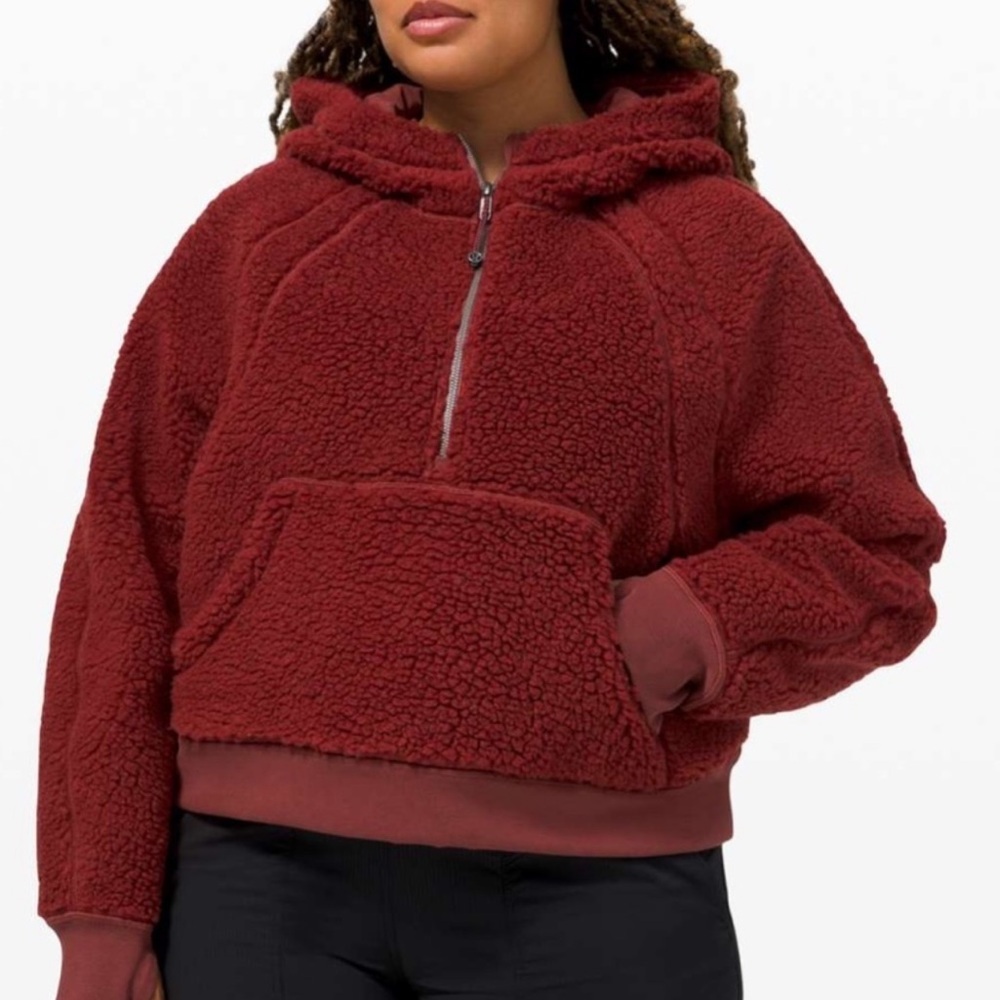Lululemon Scuba Oversized Sherpa 1/2 Zip in Savannah